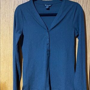 Athleta Gray Ribbed Top